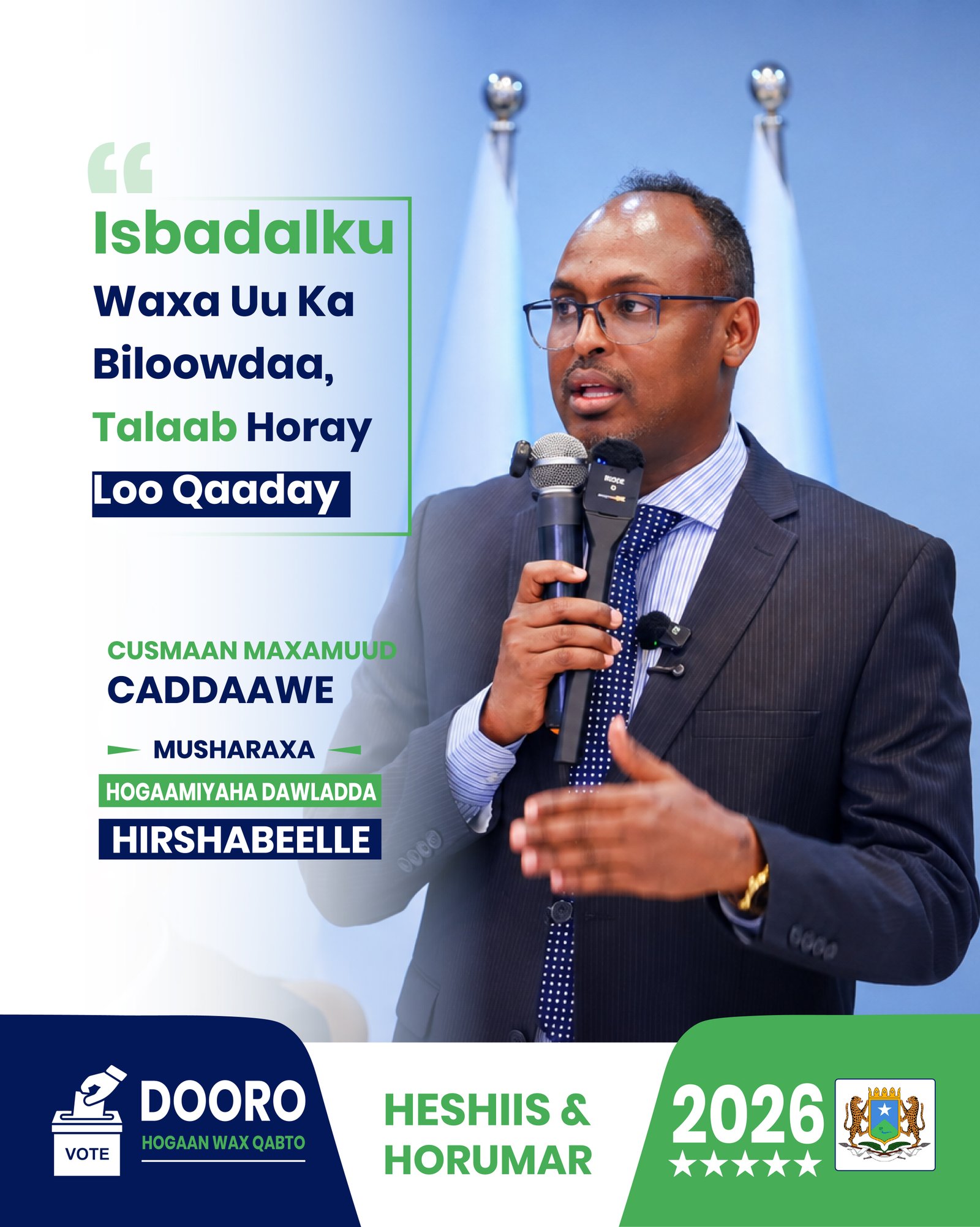 Caddaawe - Isbadalku Waxa Uu Ka Bilowdaa Talaab Horay Loo Qaaday